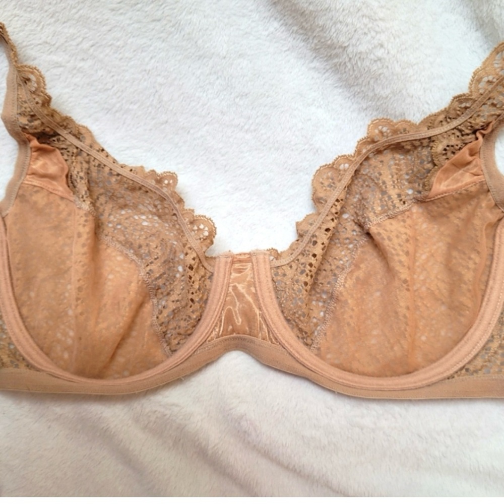 Else Lingerie Beige Balconette Lace Bra 36DD | Good Condition (Used) - Picture 8 of 11